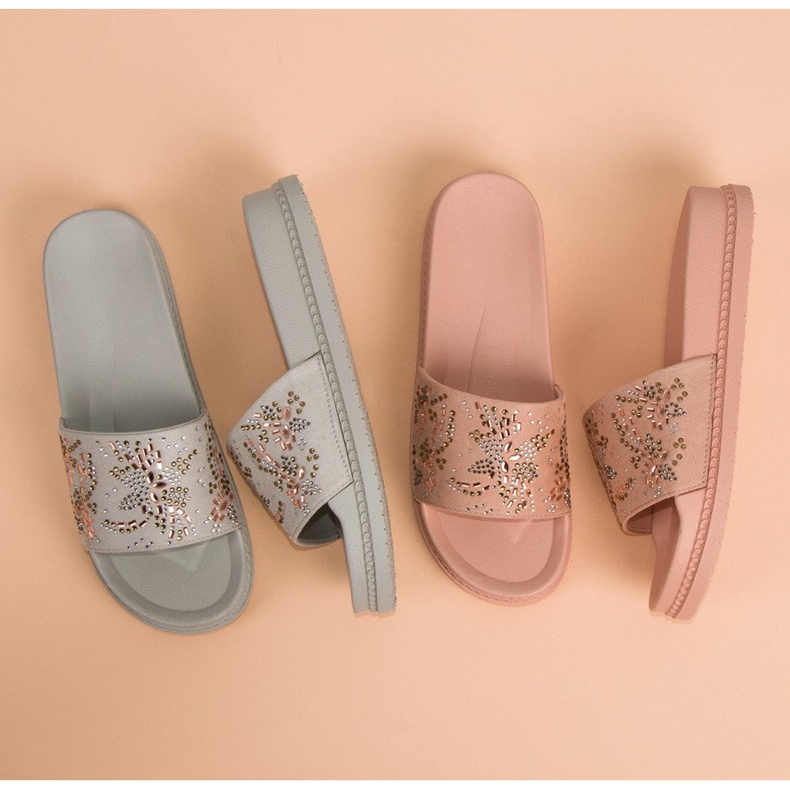 Chinelos femininos cinza 2