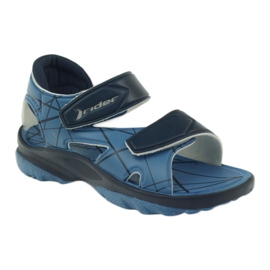 Sapatos infantis de sandálias azuis Rider velcro azul marinho azul 1