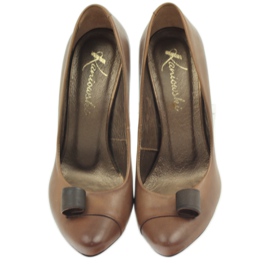 Kaniowski 125 scarpin marrom de couro castanho 5