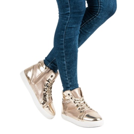 Tênis lacado acima do tornozelo amarelo 2