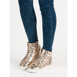 Tênis lacado acima do tornozelo amarelo 1