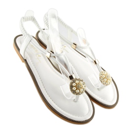 Sandálias brancas para mulheres 7537 brancas branco 2