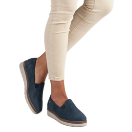 Slip de camurça em sapatos vinceza azul 2