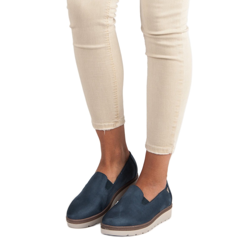 Slip de camurça em sapatos vinceza azul 1