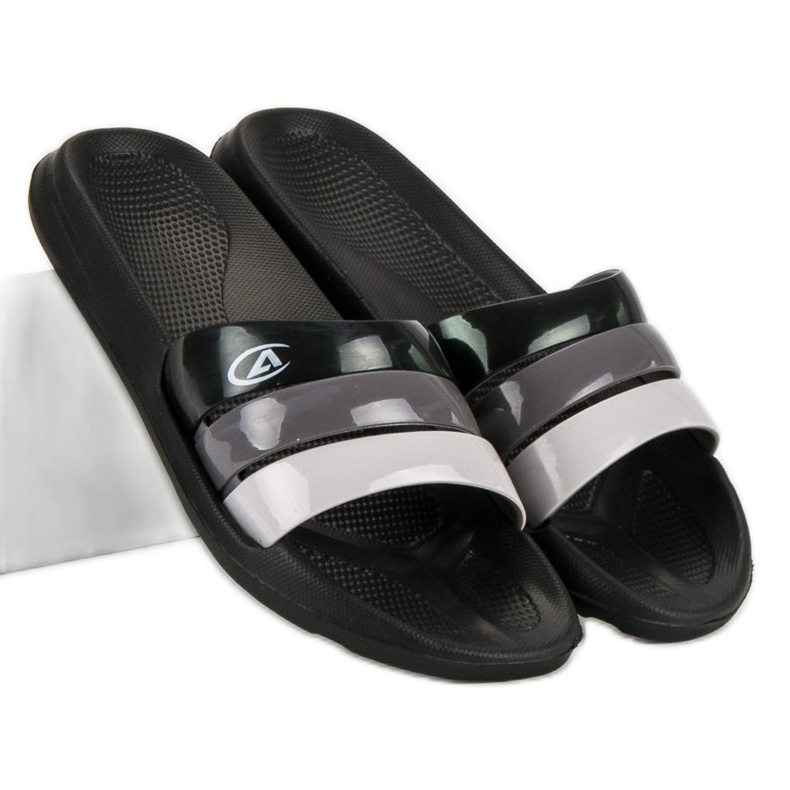 American Club Chinelos de piscina americanos preto 2