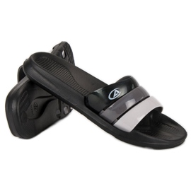 American Club Chinelos de piscina americanos preto 1