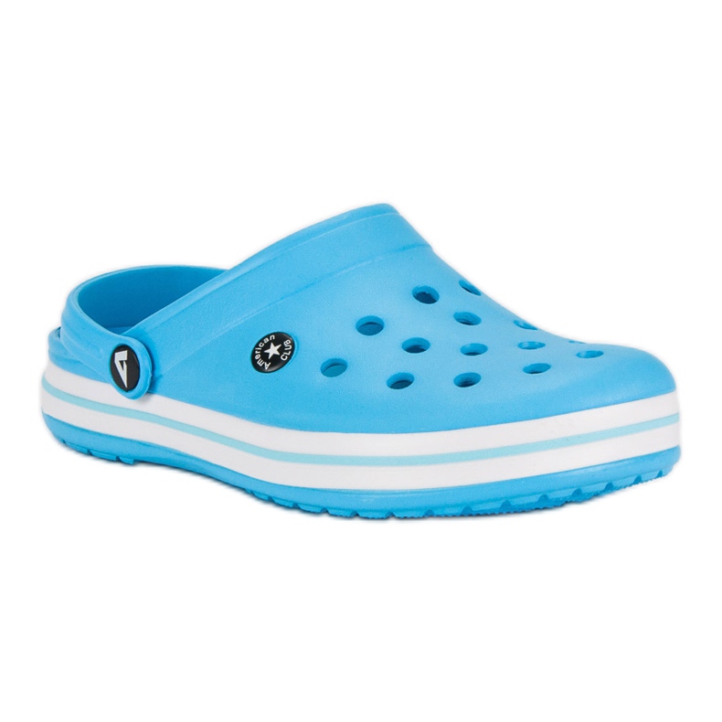 American Club chinelos de jardim azuis azul 1