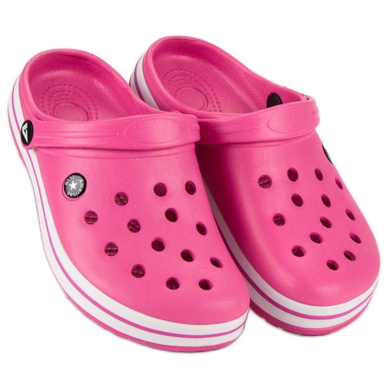 American Club chinelos de jardim rosa 2