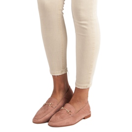 Comer mocassins femininos rosa 2