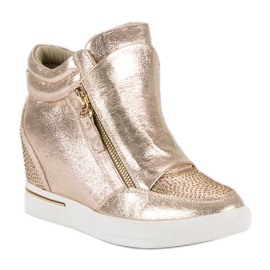 Tênis elegantes, tênis amarelo multicolorido 1