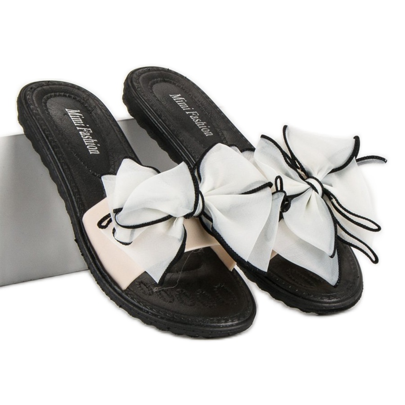 Chinelos com laço marrom 1