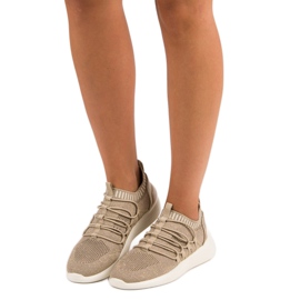 Kylie Tênis Têxteis Calçados Esportivos marrom amarelo 1