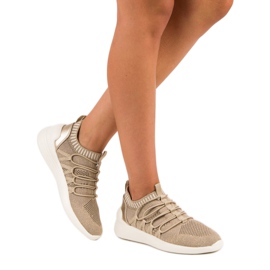 Kylie Tênis Têxteis Calçados Esportivos marrom amarelo 2