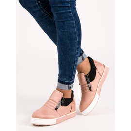 Tênis rosa com zíper 1 Tênis rosa com zíper 1