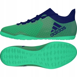 Sapatos de interior adidas X Tango 17.3 In M CP9142 turquesa, azul verde 2