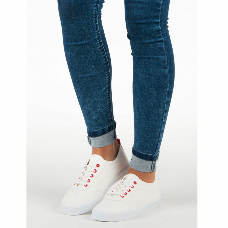 Kylie Tênis Openwork Tied branco 1