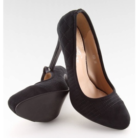 Bombas de camurça preta A325 preta preto 1