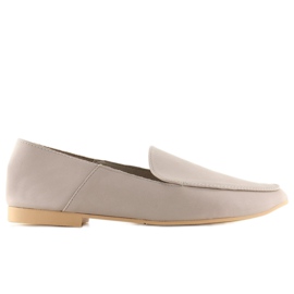 Mocassins macios como pele de bezerro 1182 cinza 2