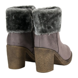Seastar Botas de camurça com pele cinza 2