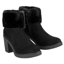 Seastar Botas de camurça com pele preto 2