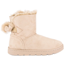 Botas de neve de senhora bege 1