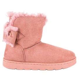 Botas de neve rosa de mulher 1 Botas de neve rosa de mulher 1