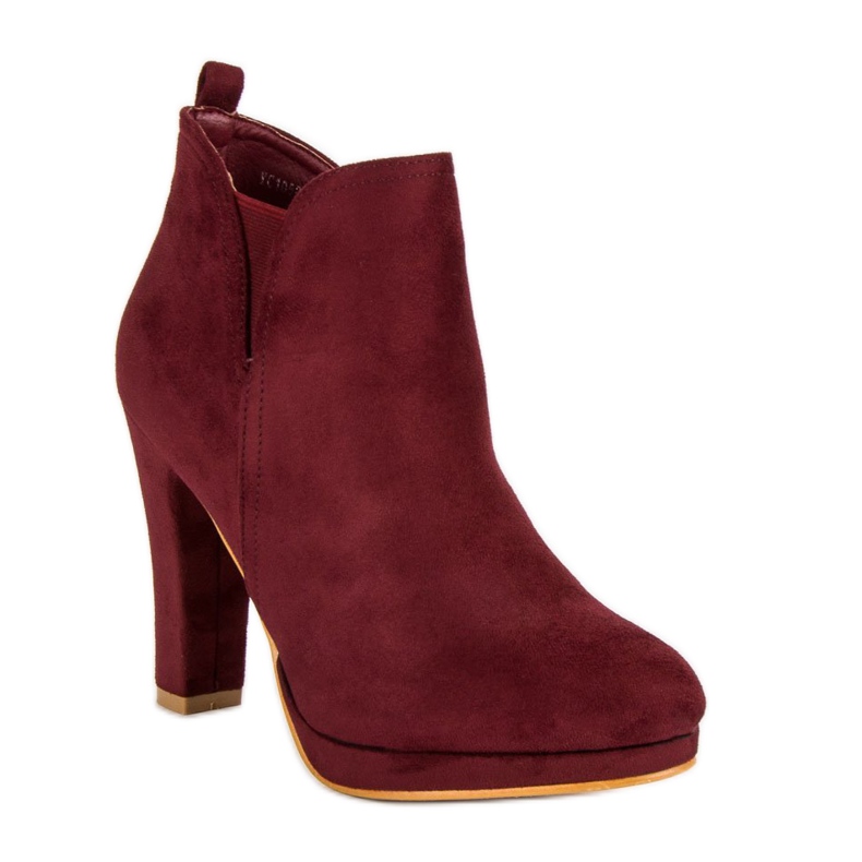Small Swan botas femininas marrons vermelho 1 Small Swan botas femininas marrons vermelho 1