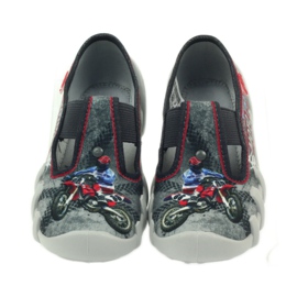 Chinelos Befado sapatos de criança 290x166 cinza vermelho 4