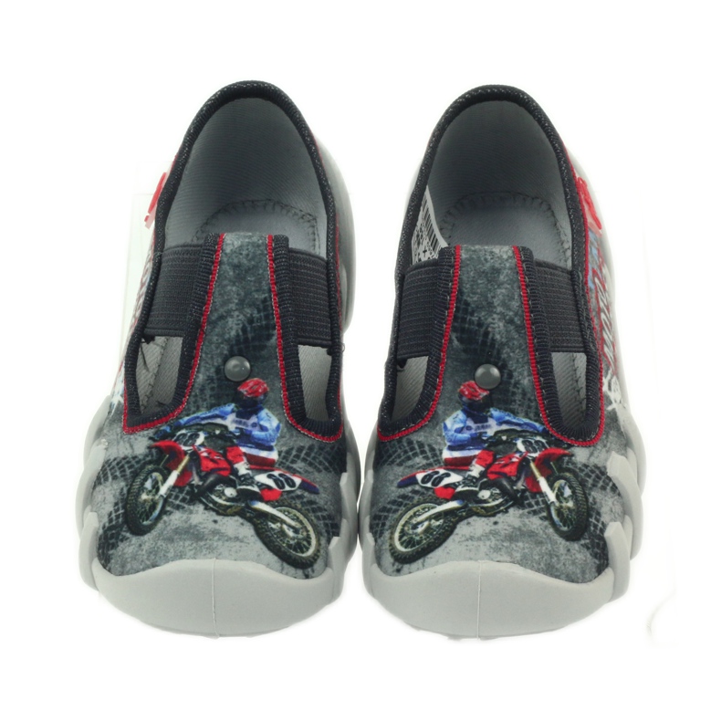 Chinelos Befado sapatos de criança 290x166 cinza vermelho 4