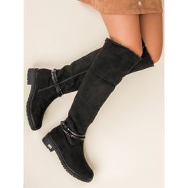 Seastar Botas de camurça femininas preto 2