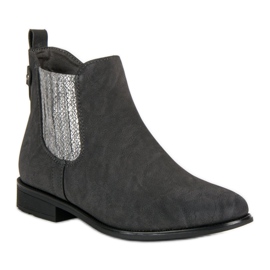 Vinceza Botas elegantes botas Jodhpur cinza 1