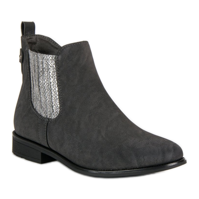 Vinceza Botas elegantes botas Jodhpur cinza 1