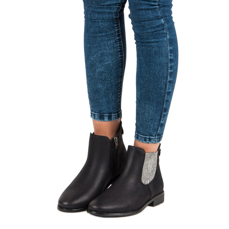 Vinceza Botas Jodhpur elegantes preto 1