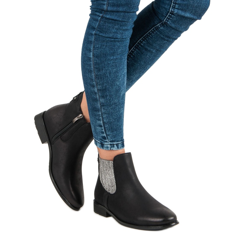 Vinceza Botas Jodhpur elegantes preto 2