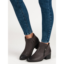 Vinceza Botas cinza com zíper preto 1