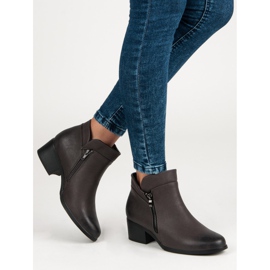 Vinceza Botas cinza com zíper preto 2 Vinceza Botas cinza com zíper preto 2