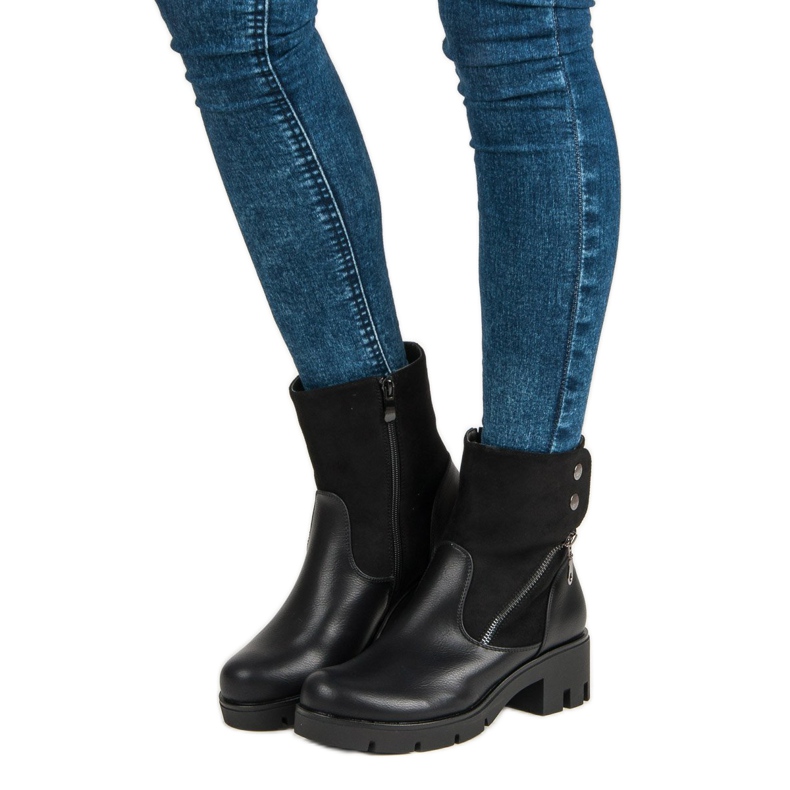 Filippo Botas confortáveis ​​com protetor preto 1