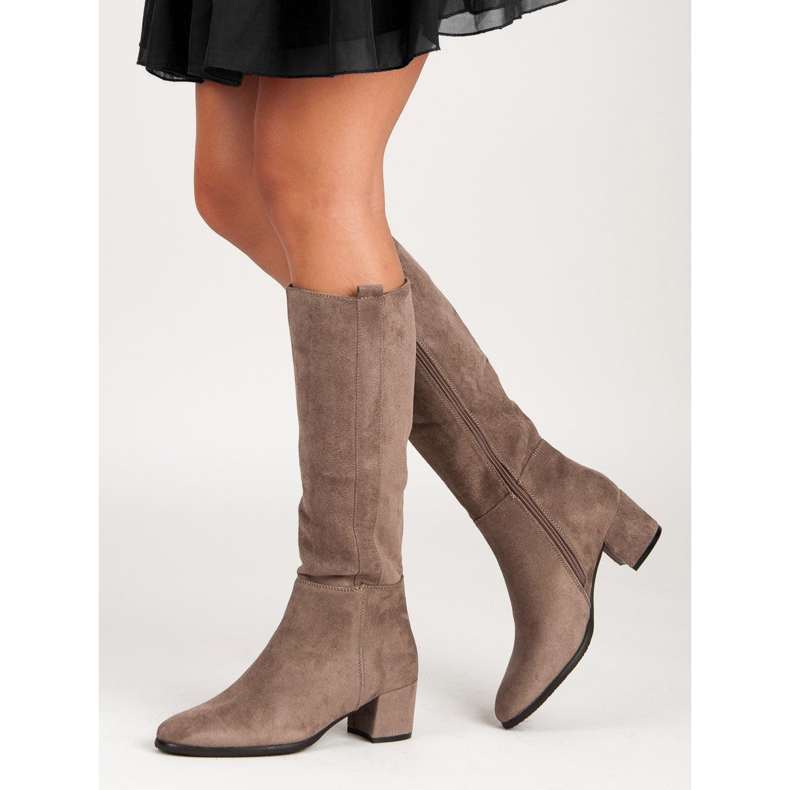 Filippo Botas bege de salto alto 2 Filippo Botas bege de salto alto 2