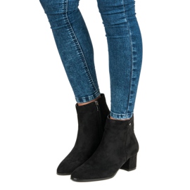 Filippo sapatos femininos de camurça preto 1