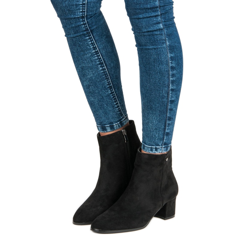 Filippo sapatos femininos de camurça preto 1