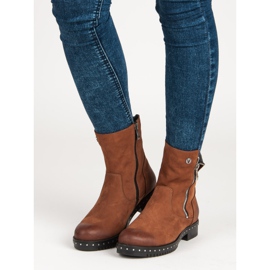 Bota marrom de couro, VINCEZA 1