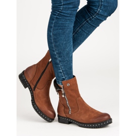 Bota marrom de couro, VINCEZA 2