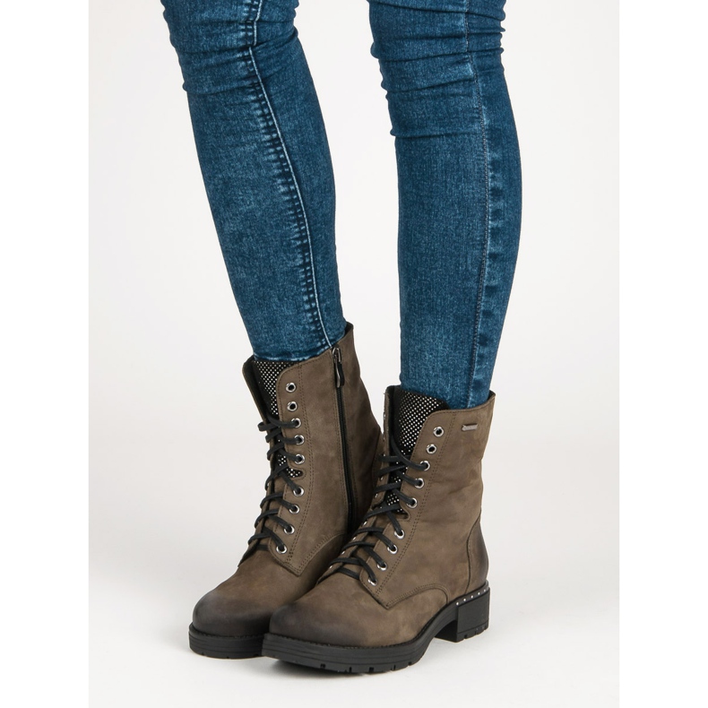 Bota com cadarço VINCEZA verde 1 Bota com cadarço VINCEZA verde 1