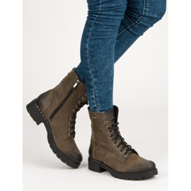 Bota com cadarço VINCEZA verde 2 Bota com cadarço VINCEZA verde 2