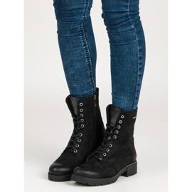 Bota com cadarço VINCEZA preto 1