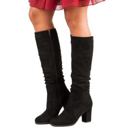 Botas femininas clássicas preto 1