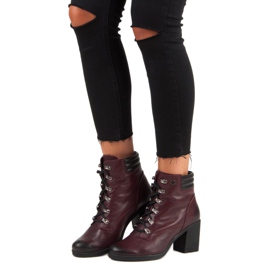 Botas confortáveis ​​de salto alto VINCEZA vermelho 1