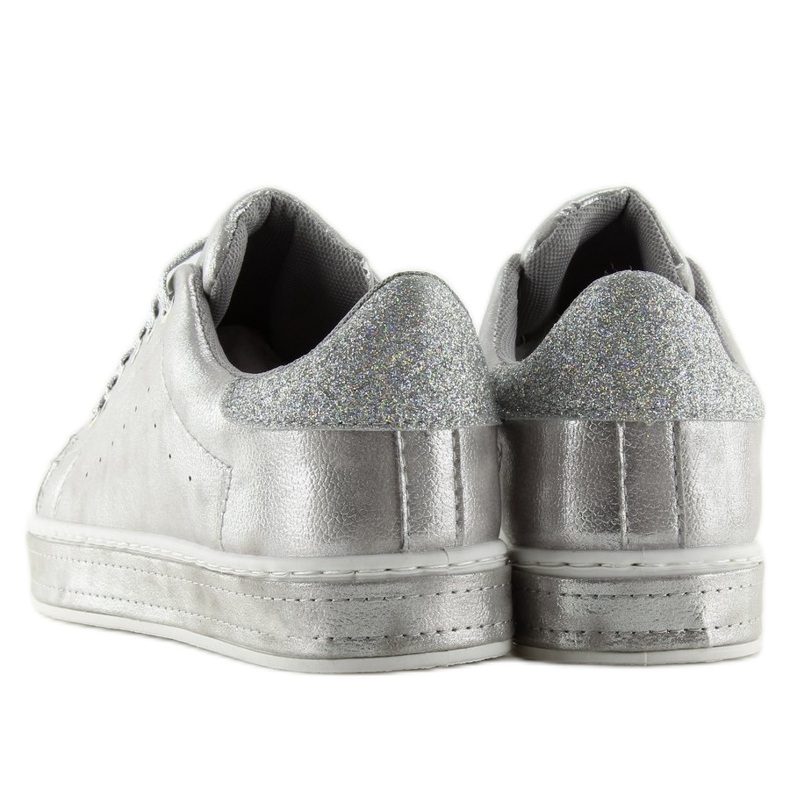 Tênis feminino prata K-301 Silver cinza 1