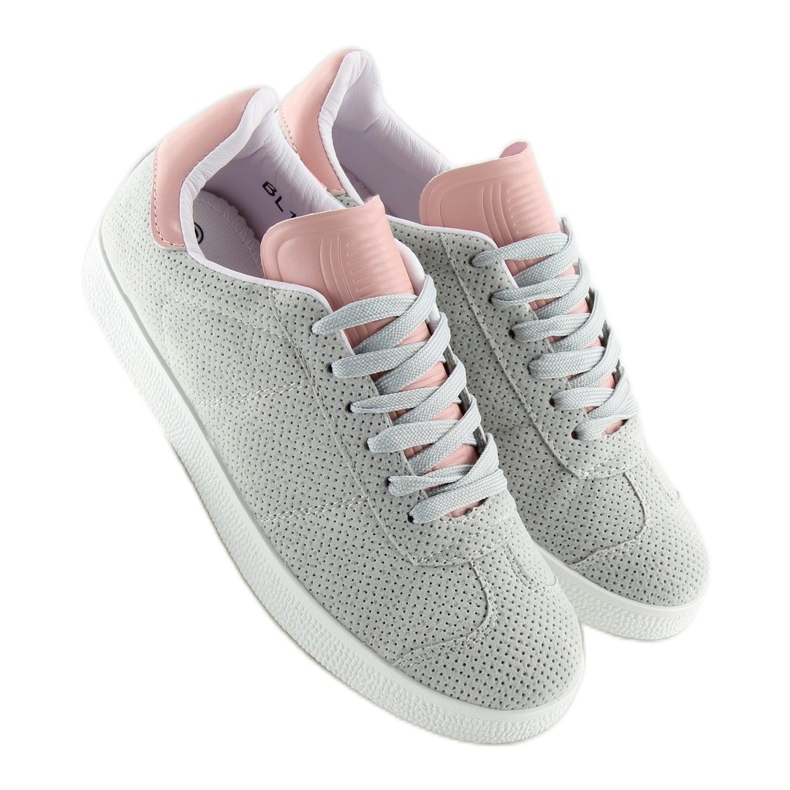 Tênis feminino cinza e rosa BL131P GREY / PINK 2