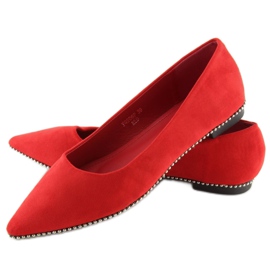 Bailarinas femininas vermelhas YQ206 Red vermelho 1